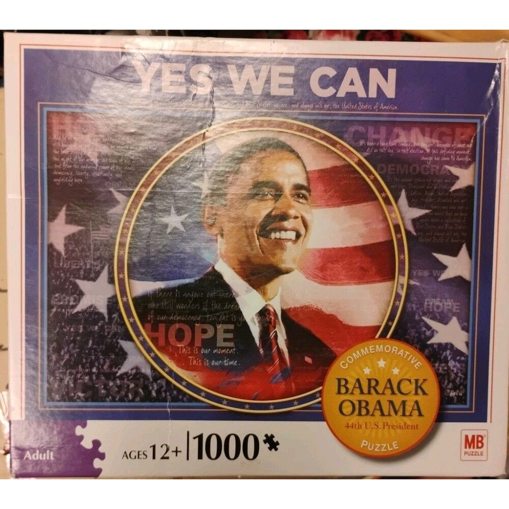 1000 Pc. Commemorative 44th President Puzzle Barack Obama "Yes We Can" ! New!